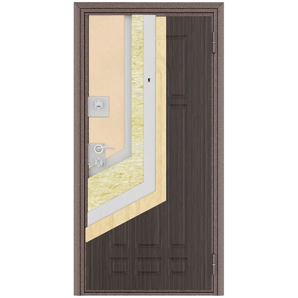 Дверь входная металлическая Оптим 88x205 см левая венге DOORHAN STLM-2069794 - Вид №6