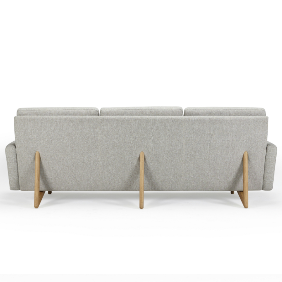 Диван трехместный Egsmark с мягкими подлокотниками, лакированный дуб, темно-песочный Kragelund 20003202244 - Вид №6