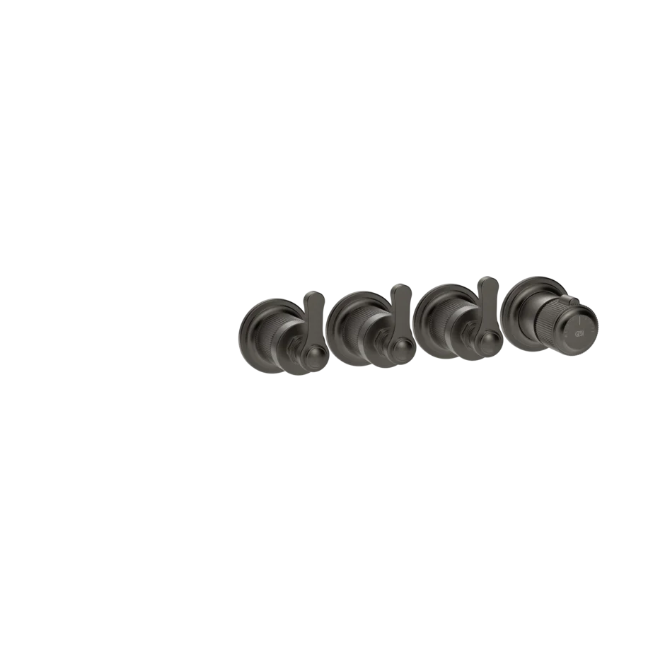 Смеситель для душа 65336 707 Gessi Venti20 ЧЕРНЫЙ МЕТАЛЛ BR. PVD 65336707