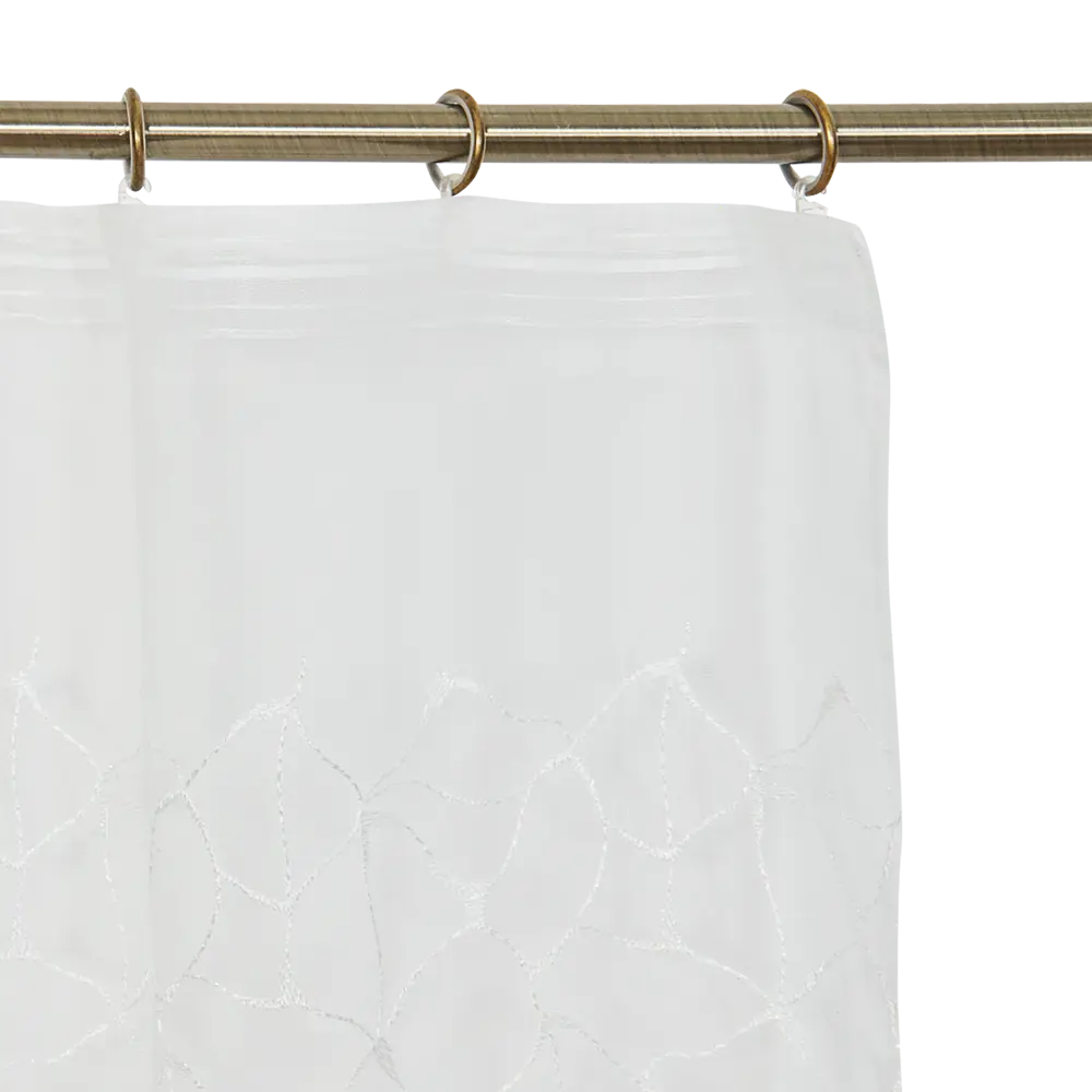 Тюль на ленте «Геометрия» 300x280 см цвет белый MIAMOZA STLM-2038473 - Вид №4