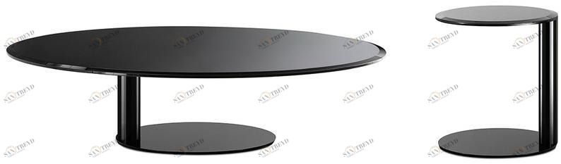 Gallotti&Radice Круглый лакированный журнальный столик Oto sun-id-1475044