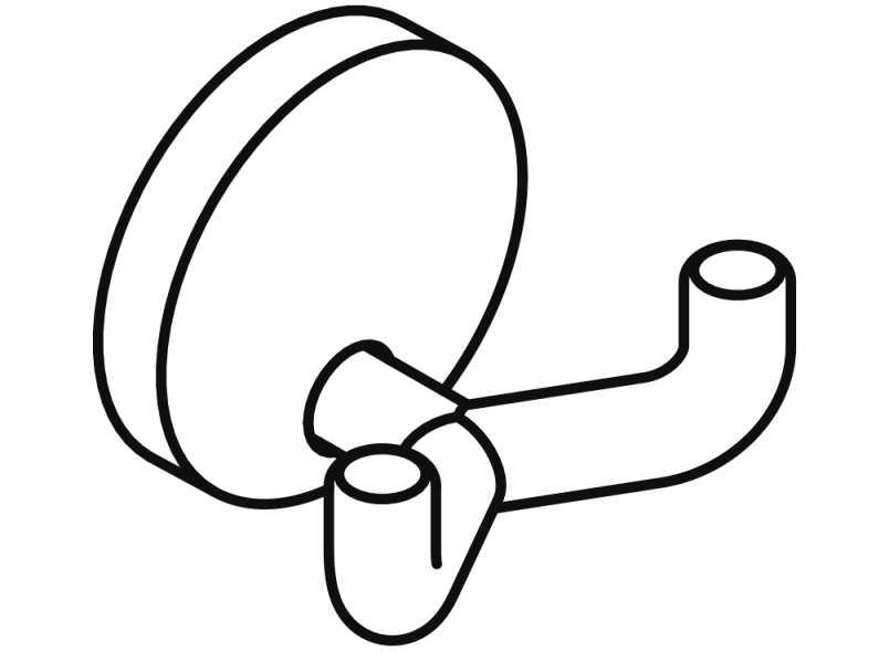 950.90.02550 двойной крючок HEWI System 111 | Edelstahl  - Вид №2