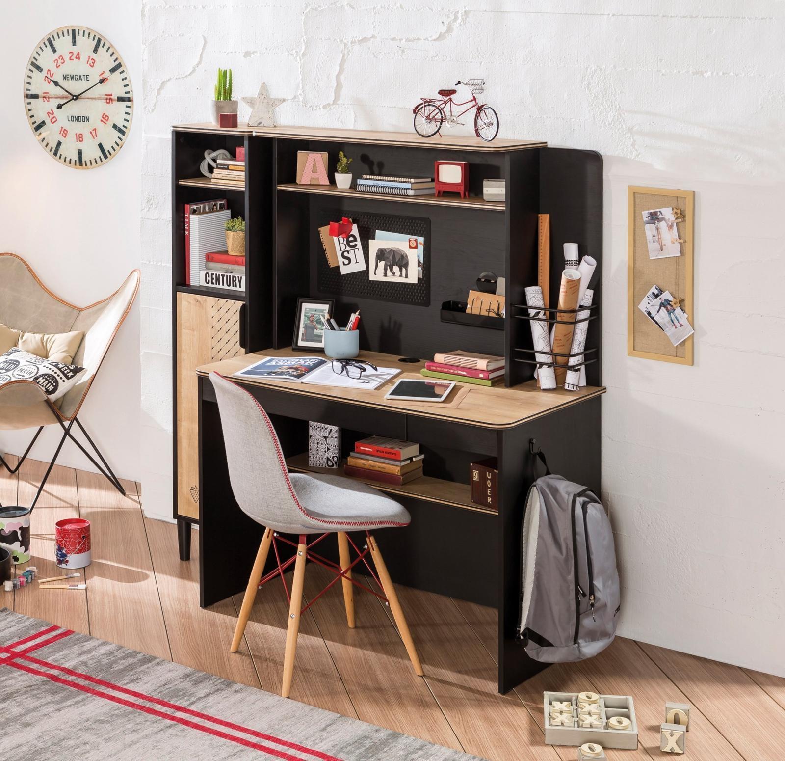 Стеллаж узкий с дверцей черный Black CILEK BLACK 00-3832539 Черный Santreyd - Вид №2