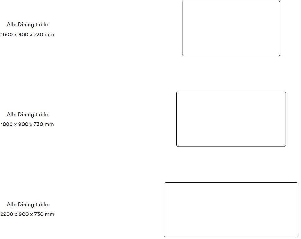 Hem Прямоугольный деревянный обеденный стол Alle sun-id-1365780 - Вид №3