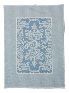 LEI_36_48 Полотенце кухонное 50/70 голубой 50% лен 50% хлопок жаккард LEITNER