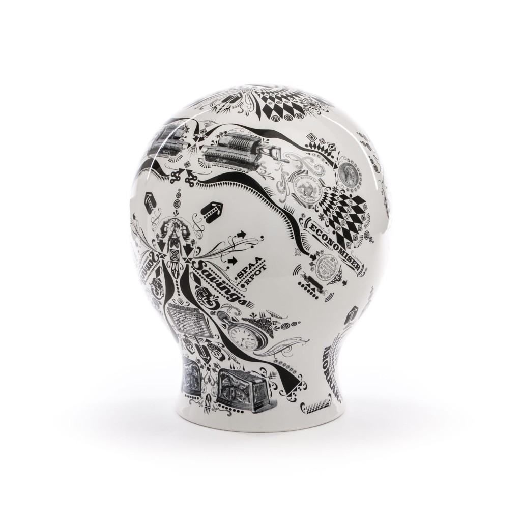 Копилка фарфоровая черно-белая By Petrantoni SELETTI  00-3883238 Белый;черный  - Вид №5