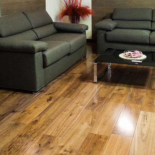 Массивная доска Magestik floor Под лаком (экзотика) (300-1820)x210x22мм Орех американский Натур (Гладкая) 300-1820х210 мм MGK Magestic floor 2600300145 - Вид №7