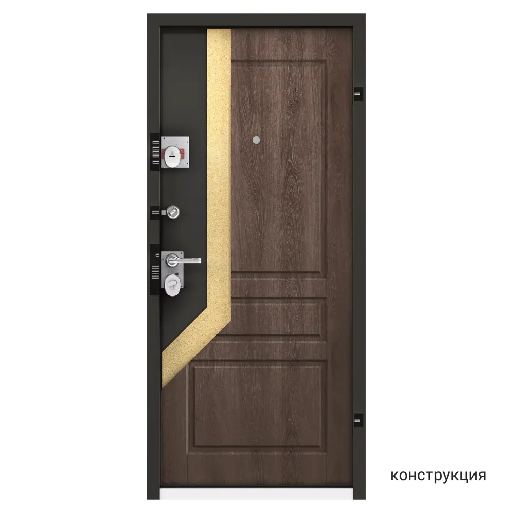Дверь металлическая Контрол Мария, 960 мм, левая, цвет коричневый TOREX STLM-2160601 - Вид №11