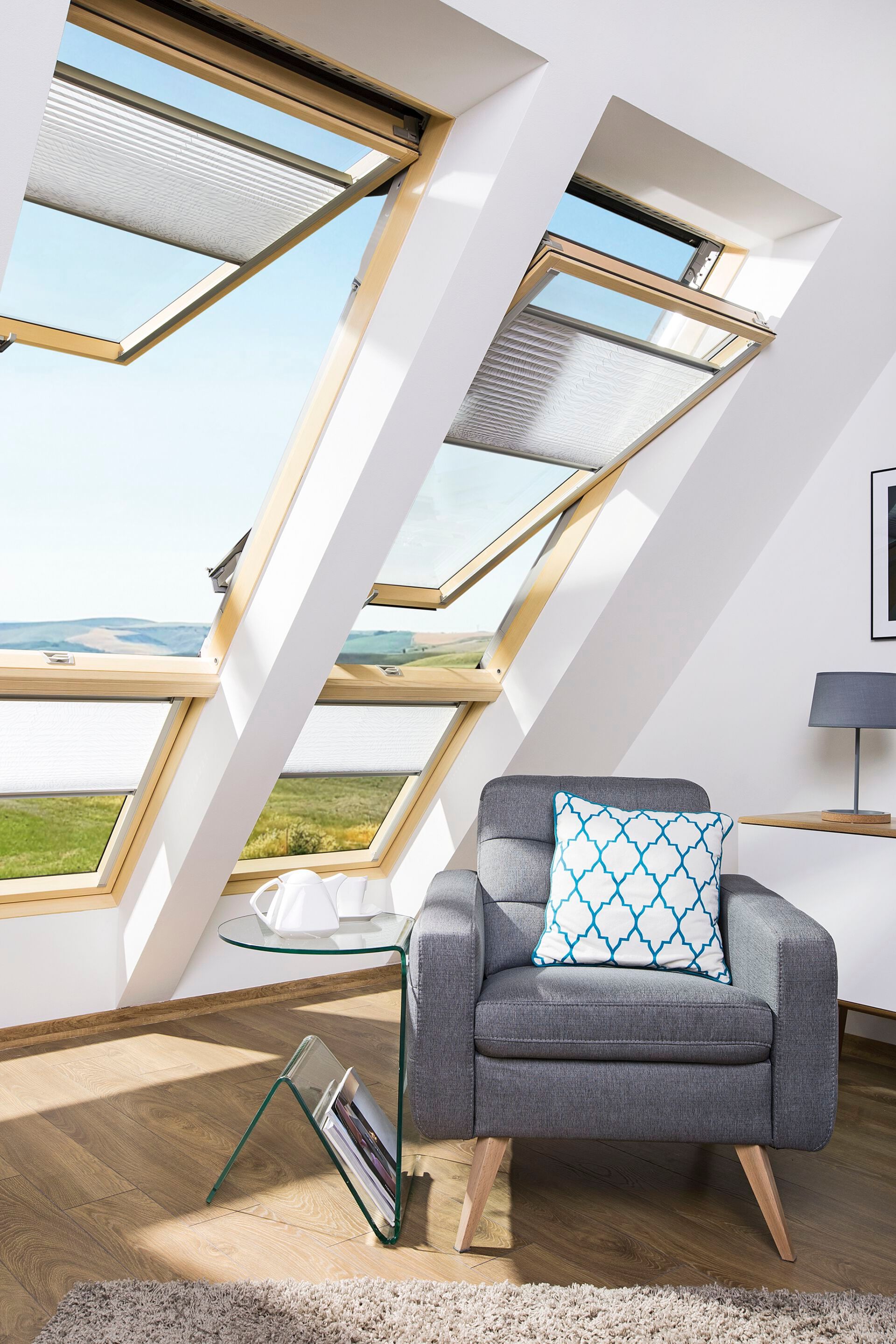 Окно с парящей крышей и vasistas из сосны Fakro FPP-V PRESELECT MAX ARCH-00003408 - Вид №1