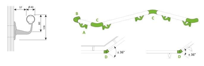 Поручни в Life-Blend® Styla YHL.40 ARCH-00023350 - Вид №2