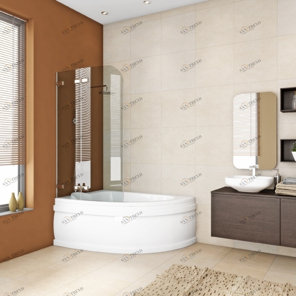 140X160GV862BR Душевое ограждения на борт вынны GUTEWETTER Германия Trend