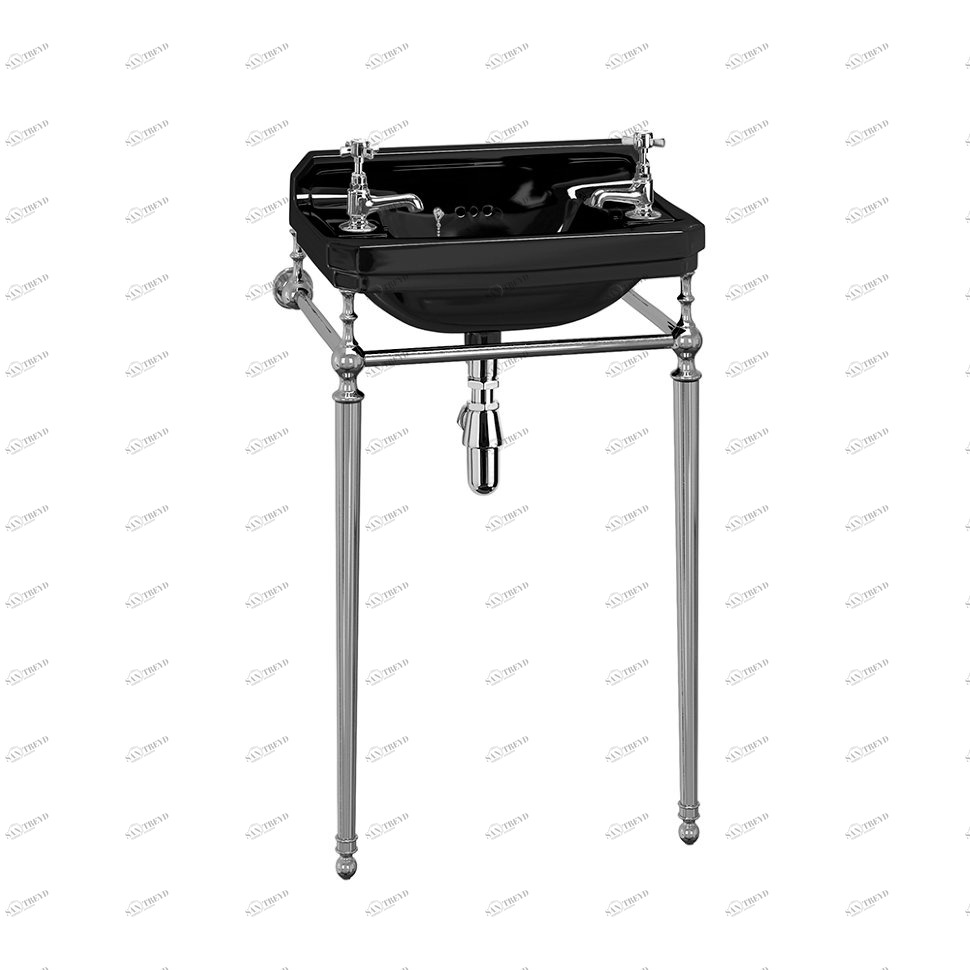 B8 2TH JET, T21A CHR Напольная раковина стоящая овальная Burlington 