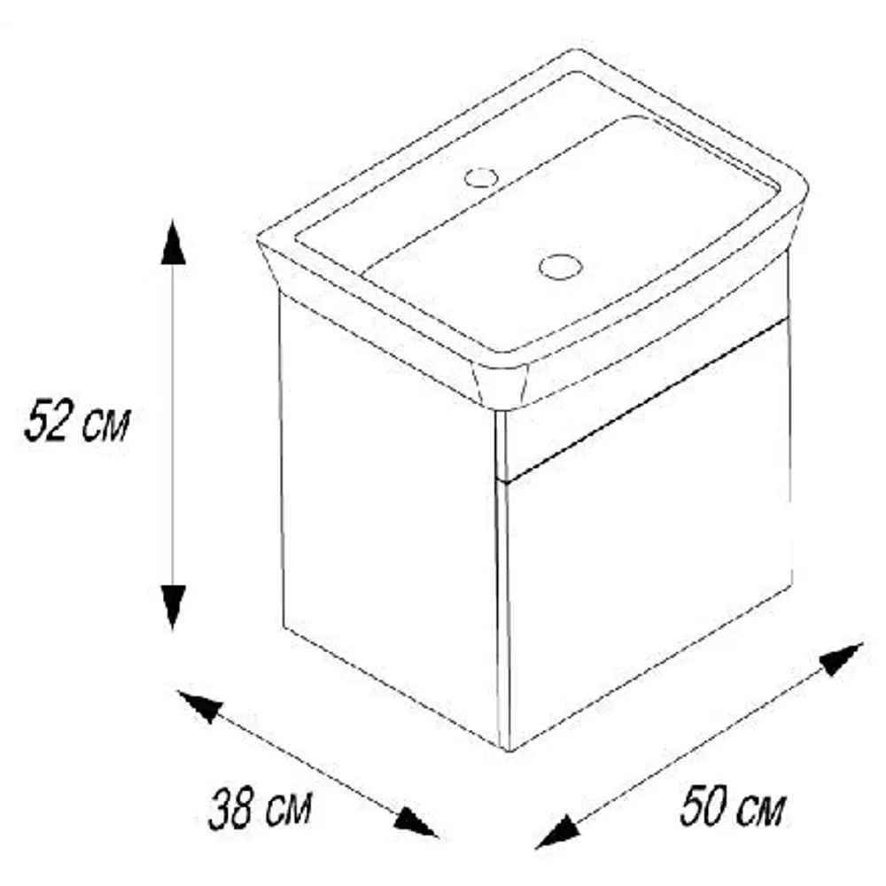 Тумба под раковину подвесная Aquaton Поль STLM-2002996 - Вид №4