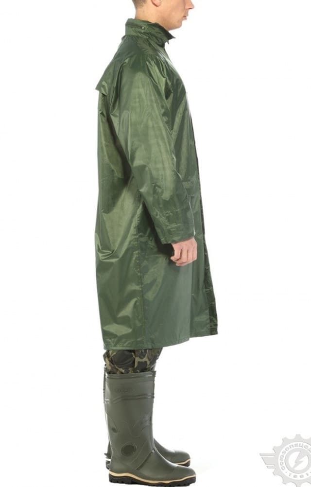 5041817 Плащ Альбатрос влагозащитный ЛАЙТ М зеленый  Непромокаемая спецодежда  размер XXXL  - Вид №5