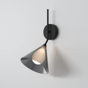 Eurosvet Enigma - настенный бра с черным стеклянным плафоном 89435504