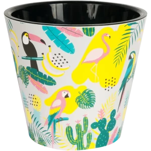 Горшок цветочный Ingreen Фиджи Фламинго ø16 h14.5 см v1.6 л пластик мультиколор