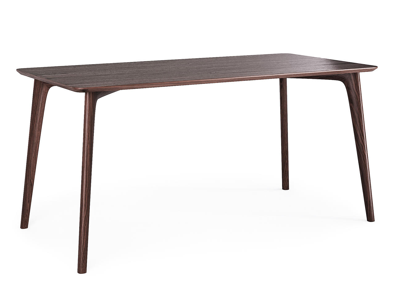 Обеденный стол прямоугольный темный дуб 160 см Iggy THE IDEA  210045 Коричневый  - Вид №1
