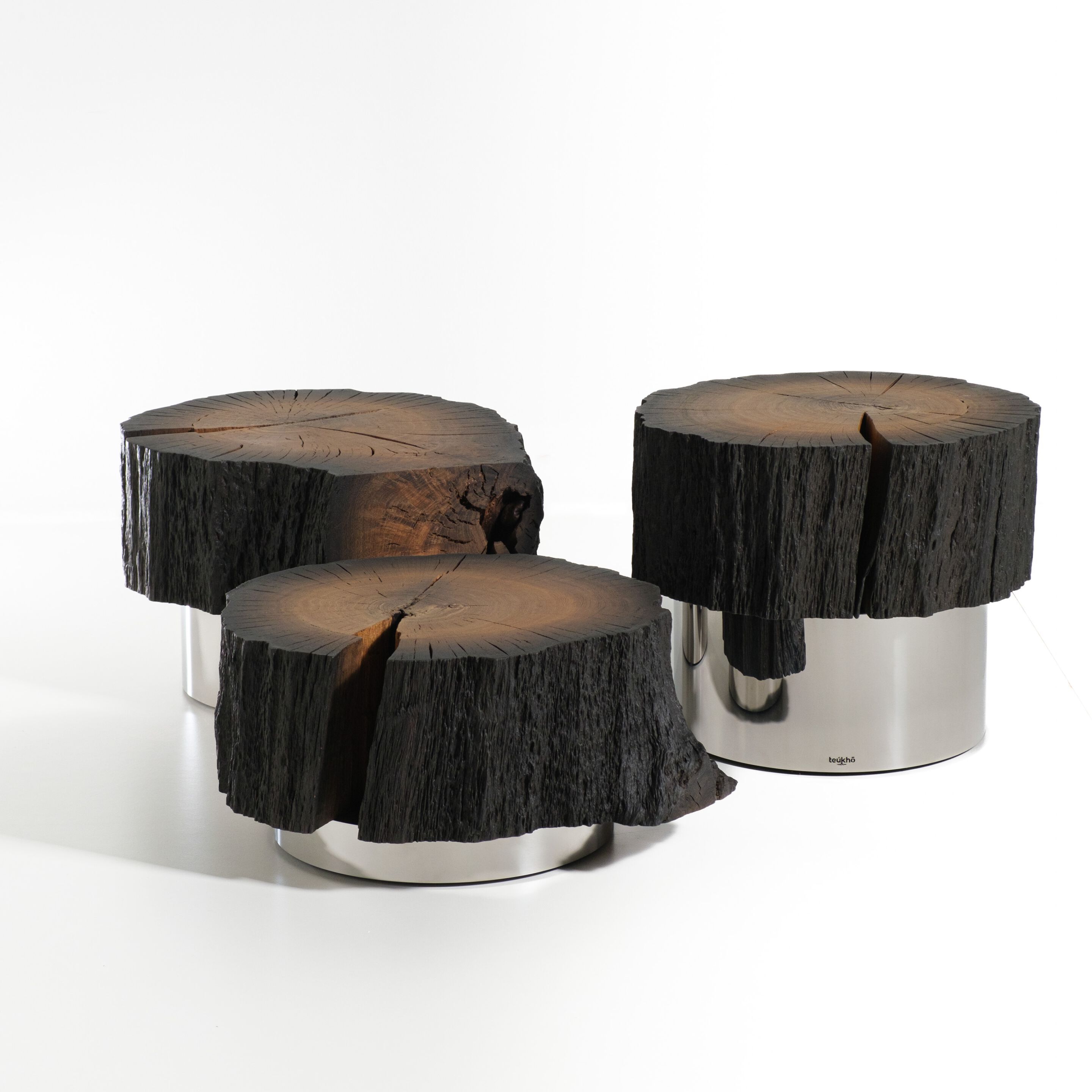 Низкий табурет из ископаемого дуба Teúkhō KÝKLOS ARCH-00072765 - Вид №2