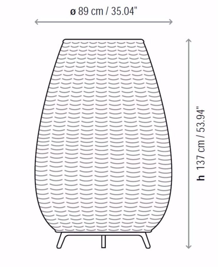 BOVER Торшер для улицы из синтетического волокна Amphora sun-id-1356164 - Вид №6