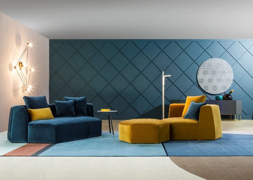 Bonaldo Модульный тканевый диван с подставкой для ног Panorama sun-id-1438016 - Вид №1