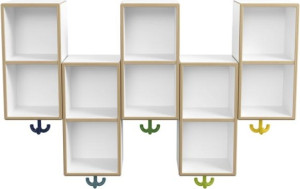 M20.03.003 Двойной модуль асимметричный, 5 мест с тройным крючком HEWI Kids