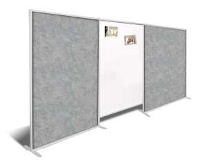 Мобильная звукопоглощающая офисная перегородка с записываемой доской