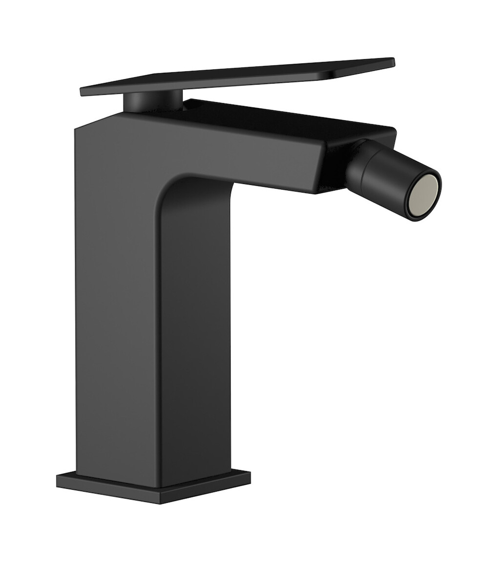 Смеситель для биде на 1 отверстие в комплекте с донным клапаном. WE ARE IB k3220np Matt Black K3