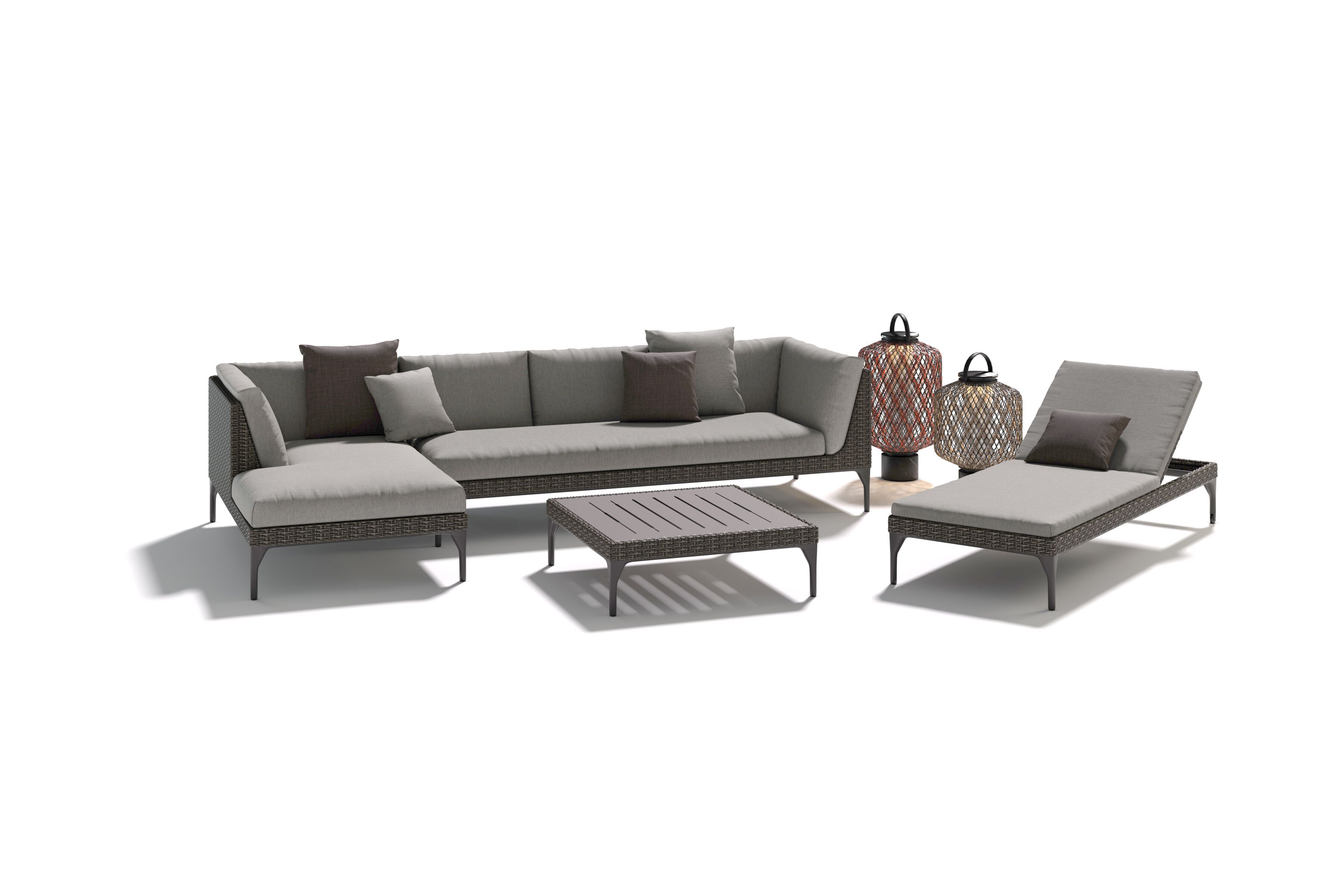 Садовая кровать с откидной спинкой из ткани DEDON MU ARCH-00078226 - Вид №2