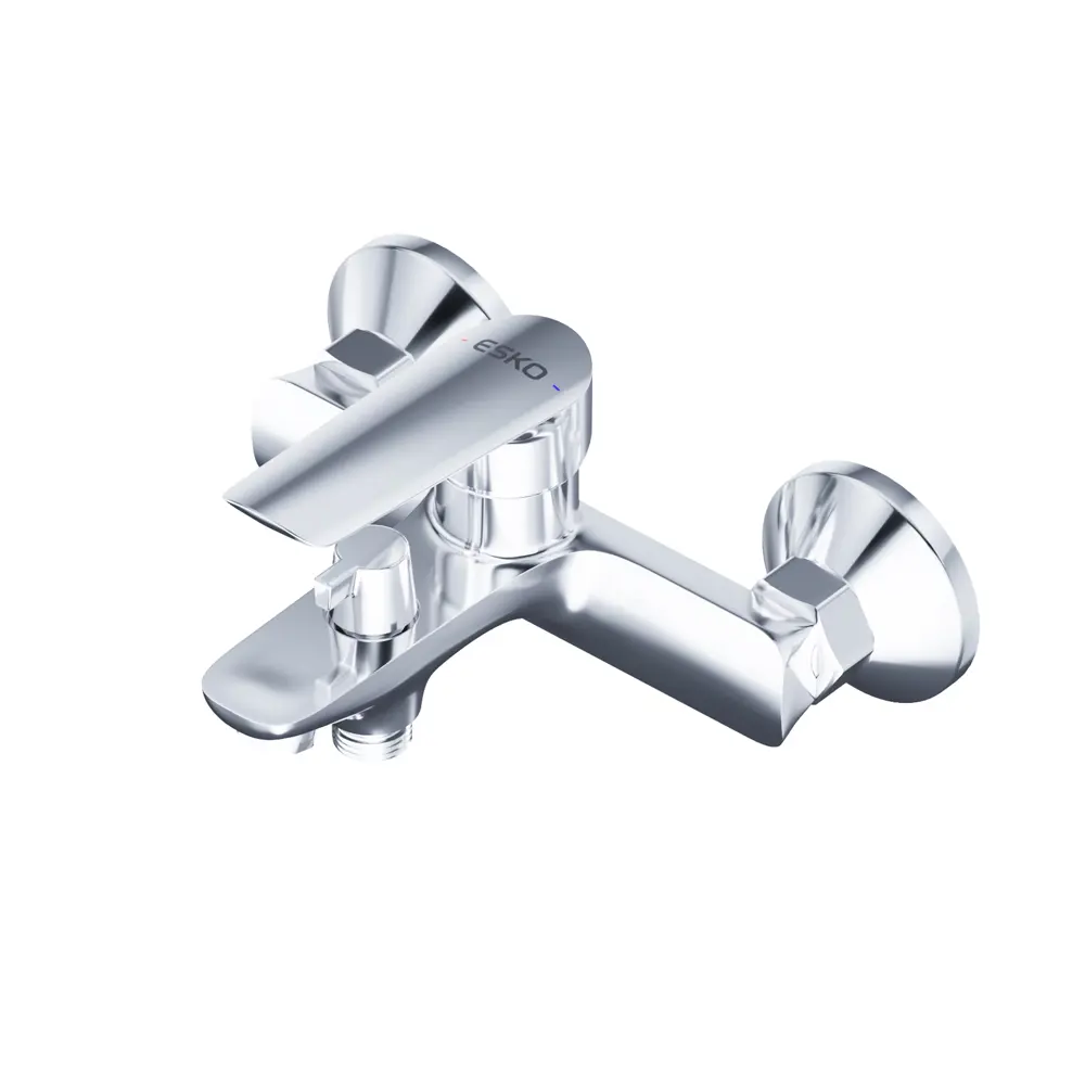 Смеситель для ванны Esko Nelson однорычажный на ванну с лейкой и шлангом цвет хром STLM-2127564 - Вид №1