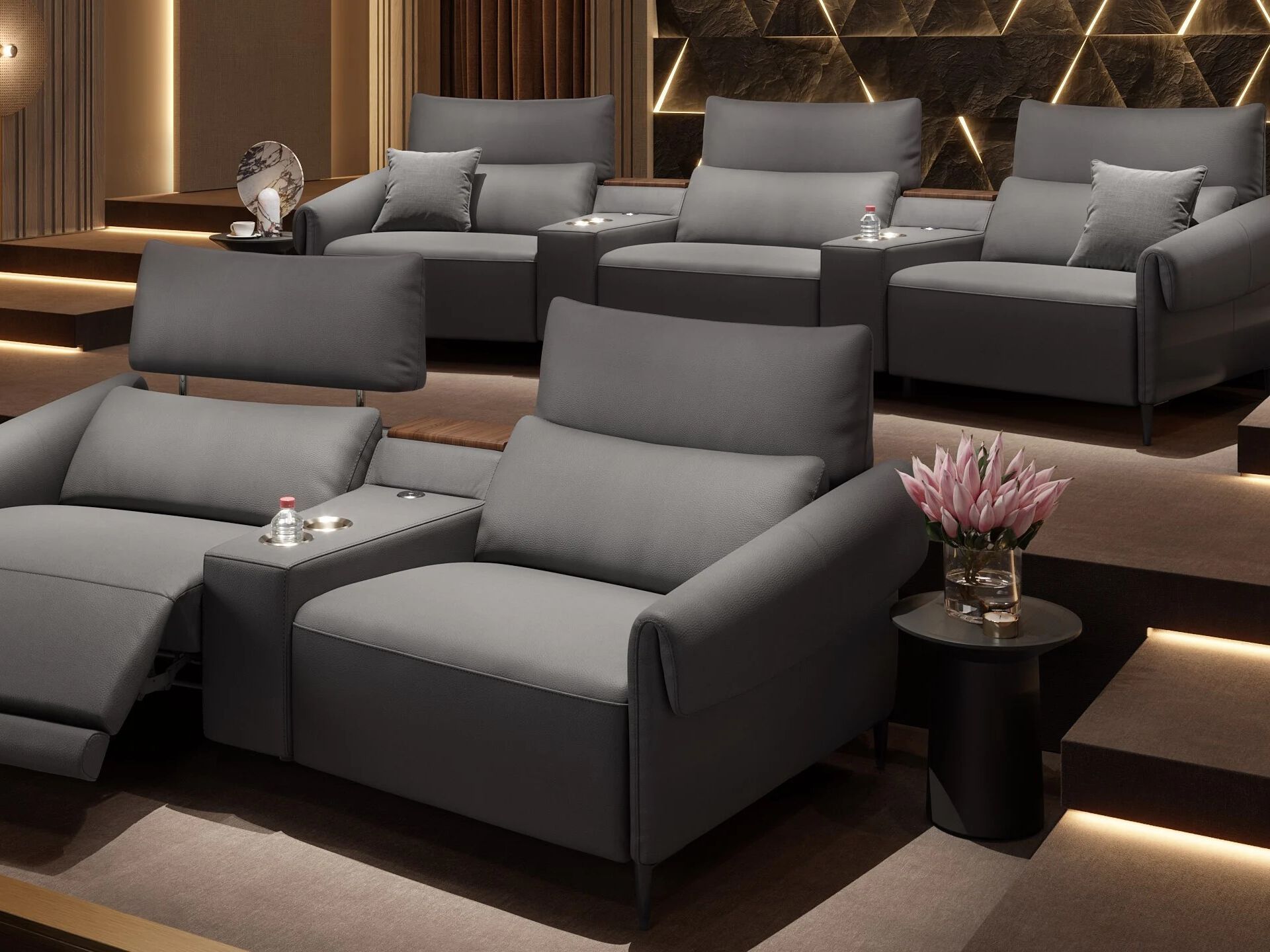 3-местный кожаный диван Sofanella Bienno Kino ARCH-00090641 - Вид №4