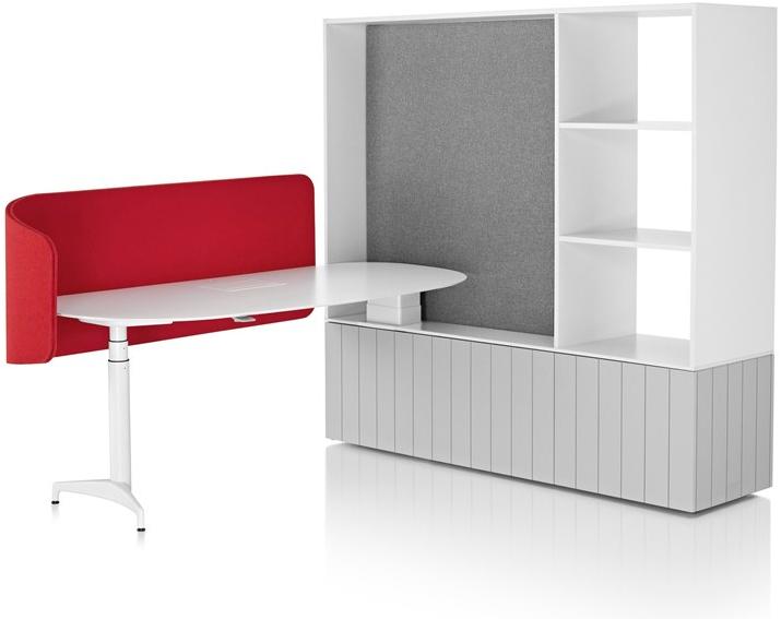 Herman Miller Модульный стол с регулируемой высотой и встроенной полкой Locale sun-id-1403367 - Вид №1