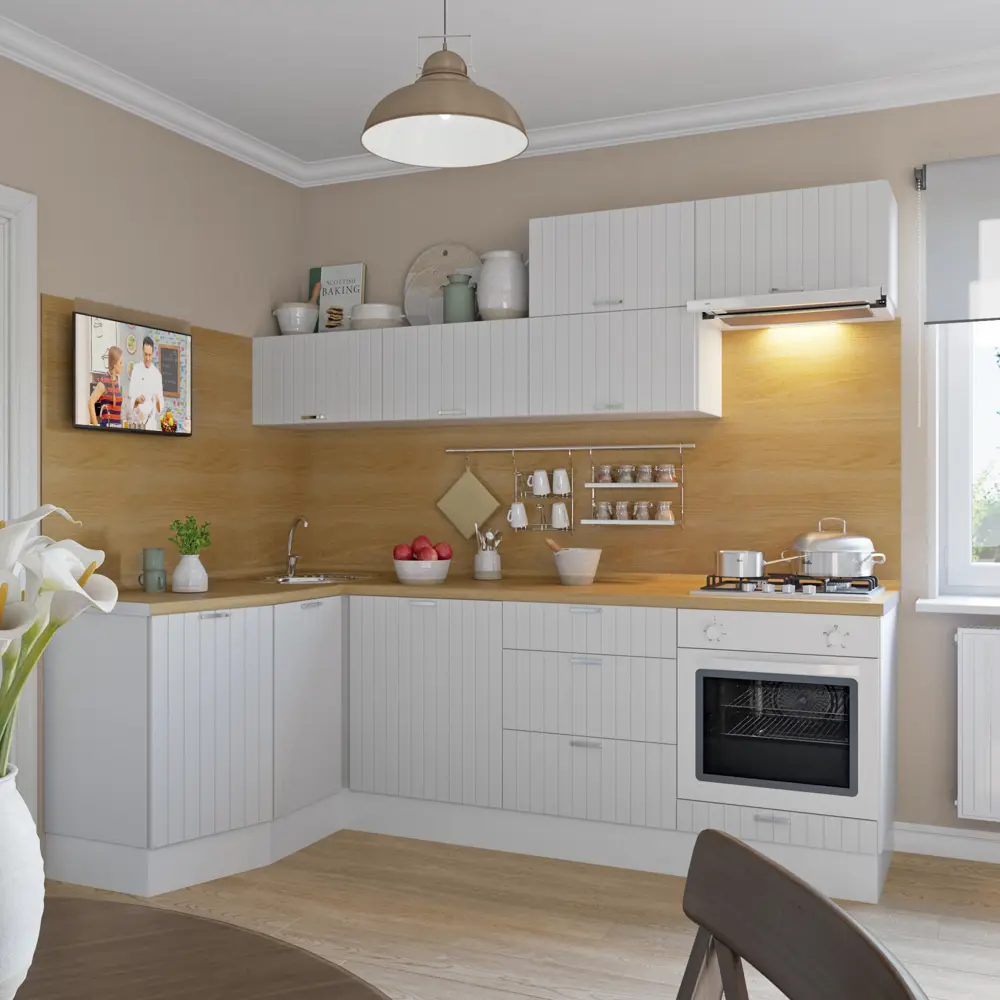 Дверь для шкафа Delinia «Фенс белый» 45x70 см, МДФ, цвет белый Фэнс белый STLM-2194452 - Вид №2