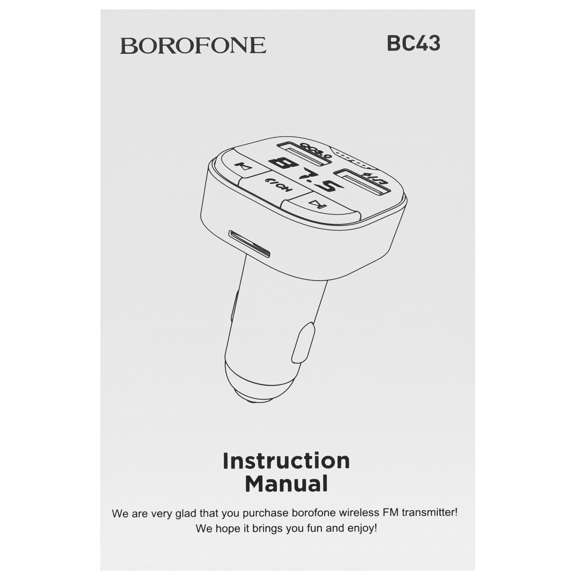 9119708 FM-трансмиттер Borofone BC43 STDN-0051847 - Вид №4