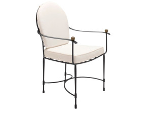 Стул медальона из нержавеющей стали с подлокотниками