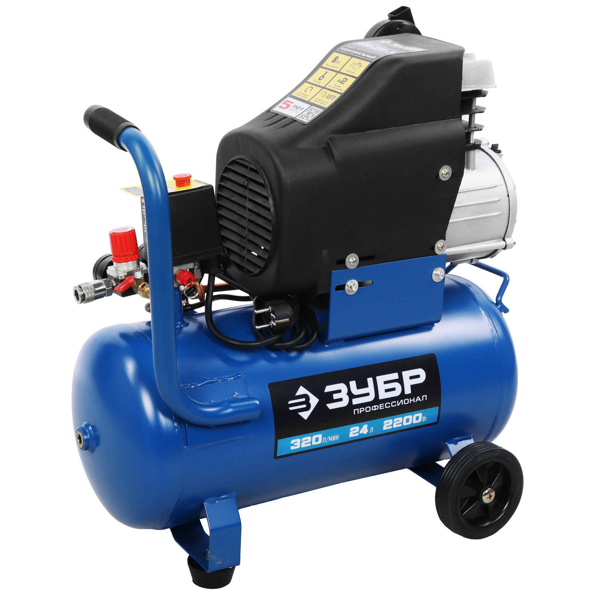 Компрессор поршневой масляный Зубр КПМ-320-24 5312015 STDN-0141674 - Вид №1