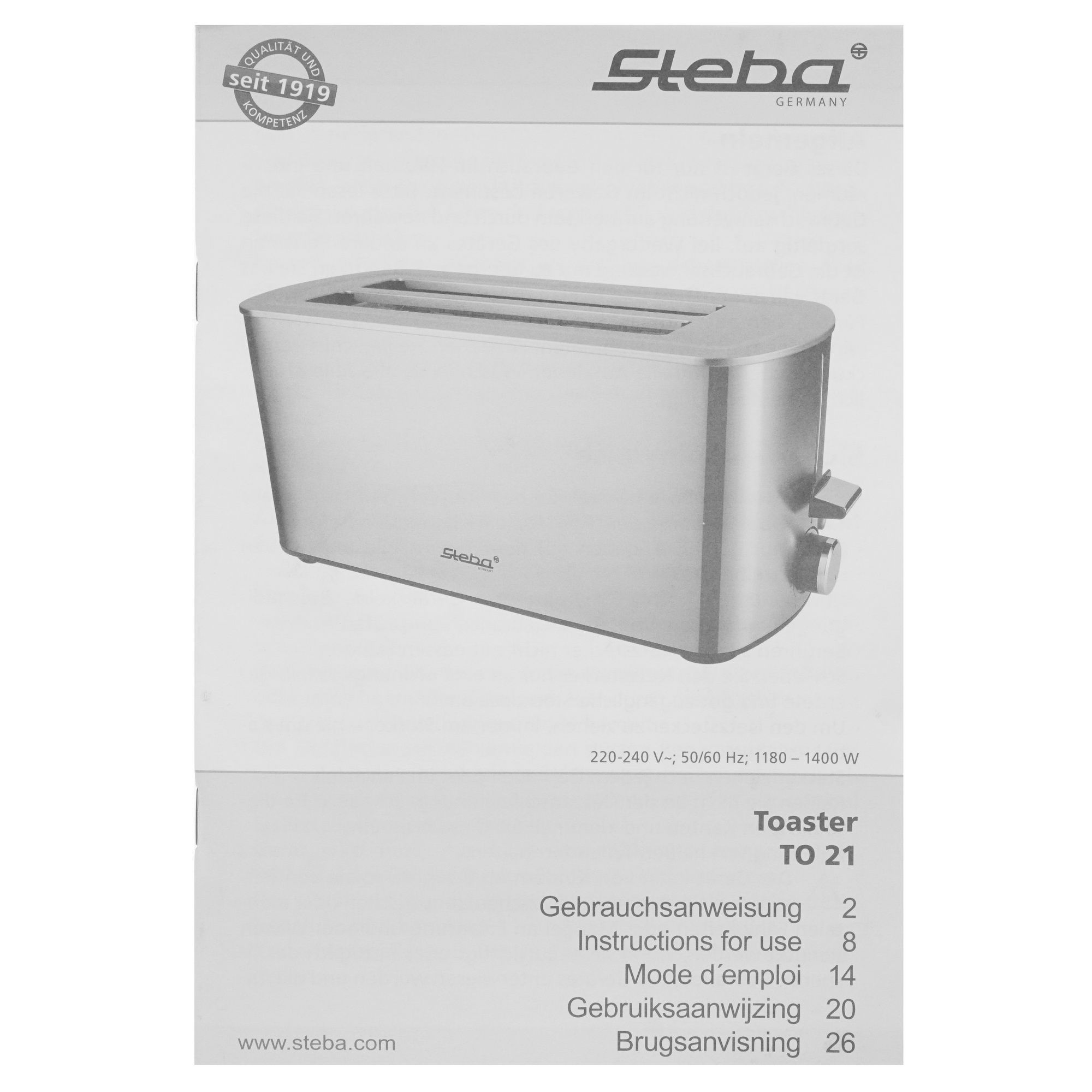 8195790 Тостер Steba TO 21 серебристый STDN-0141753 - Вид №6