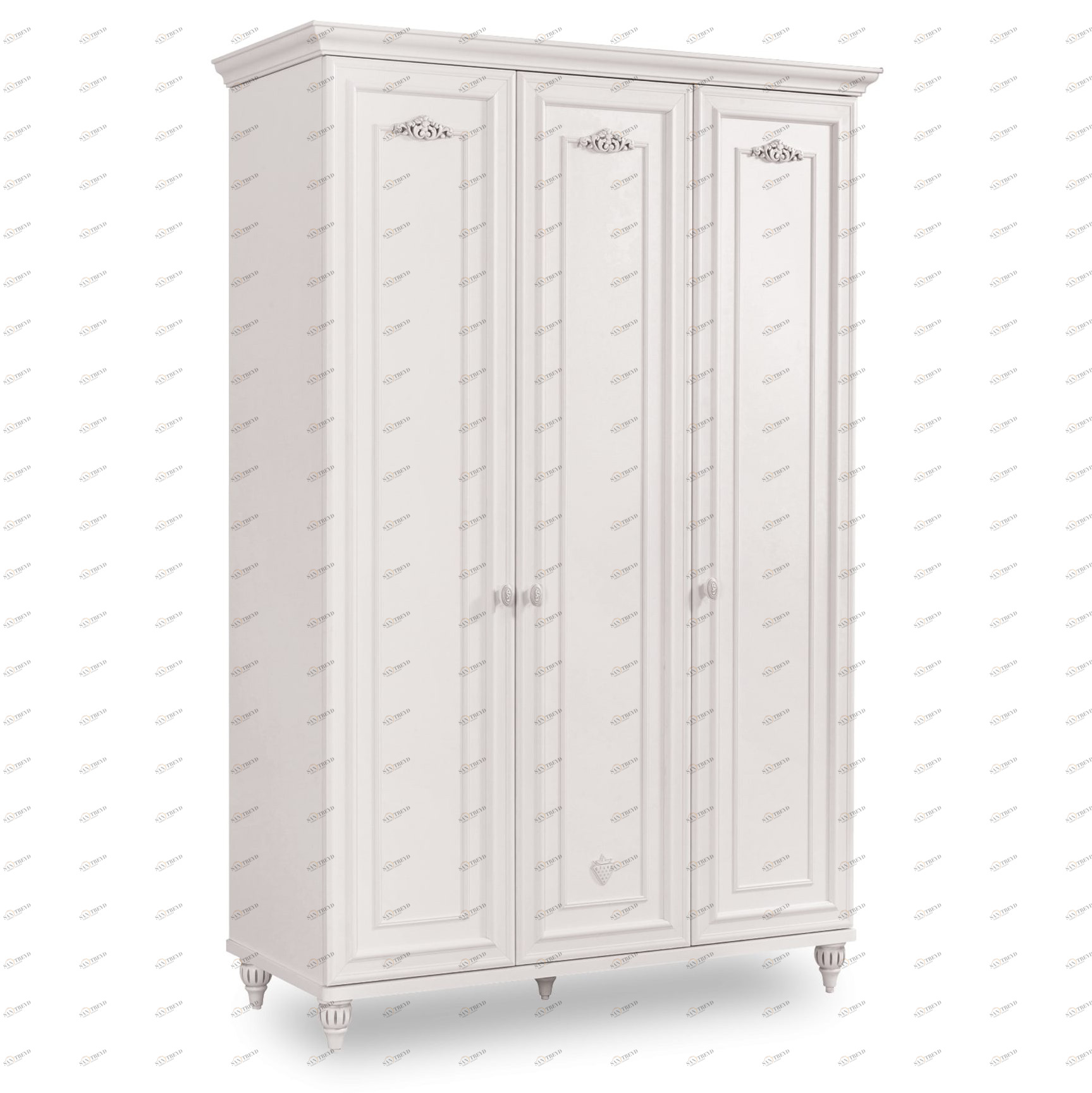 Шкаф трехстворчатый белый распашной Romanticа CILEK ROMANTICA 00-3832573 Белый Santreyd