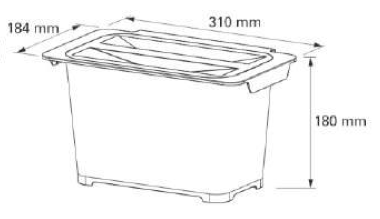 Контейнер для мусора на дверцу Eta 5 Metallic Grey NAVAKO 10060 - Вид №5