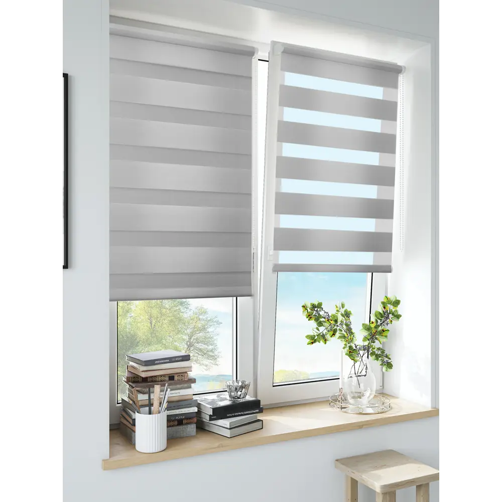 INSPIRE Peter — рулонная штора день-ночь светло-серая 80x160 см 85225686 STLM-0060120 - Вид №9