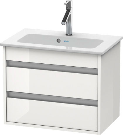 KT645200909 Ketho Тумбочка подвесная компакт Светло-голубой матовый декор Duravit - Вид №2