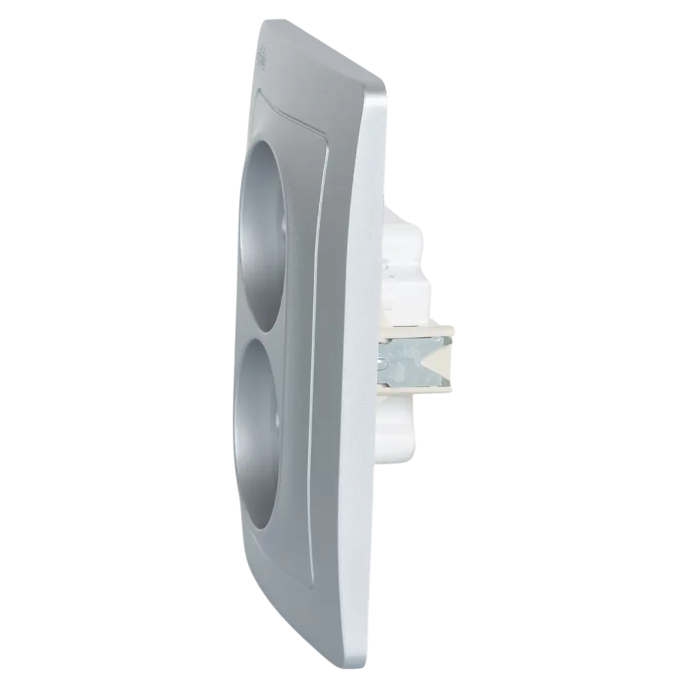Розетка двойная встраиваемая Systeme Electric Blanca 16 А без заземления цвет алюминий 86728860 STLM-2185403 - Вид №2