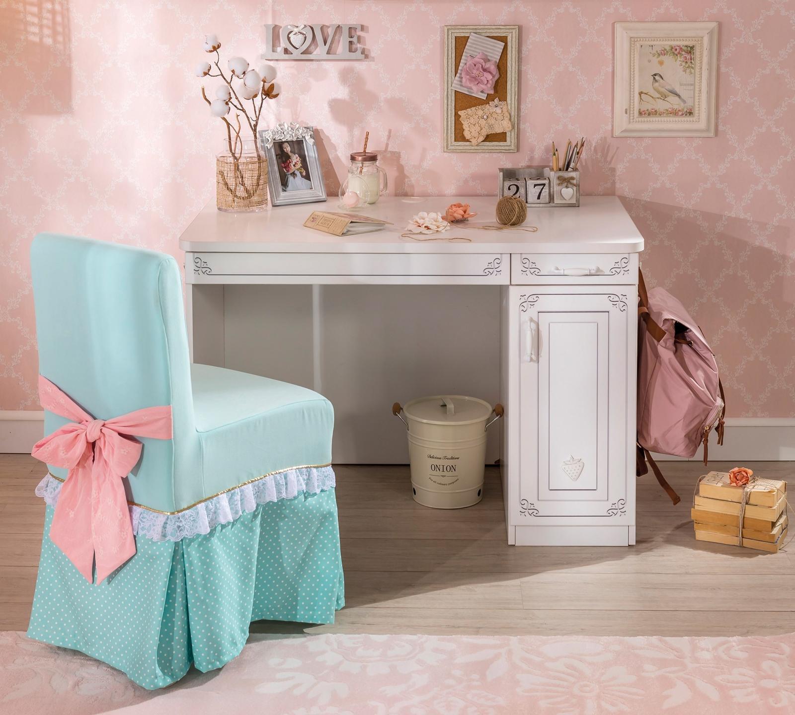 Письменный стол белый с ящиками и дверцей 113 см Selena CILEK SELENA 00-3832448 Белый Santreyd - Вид №3