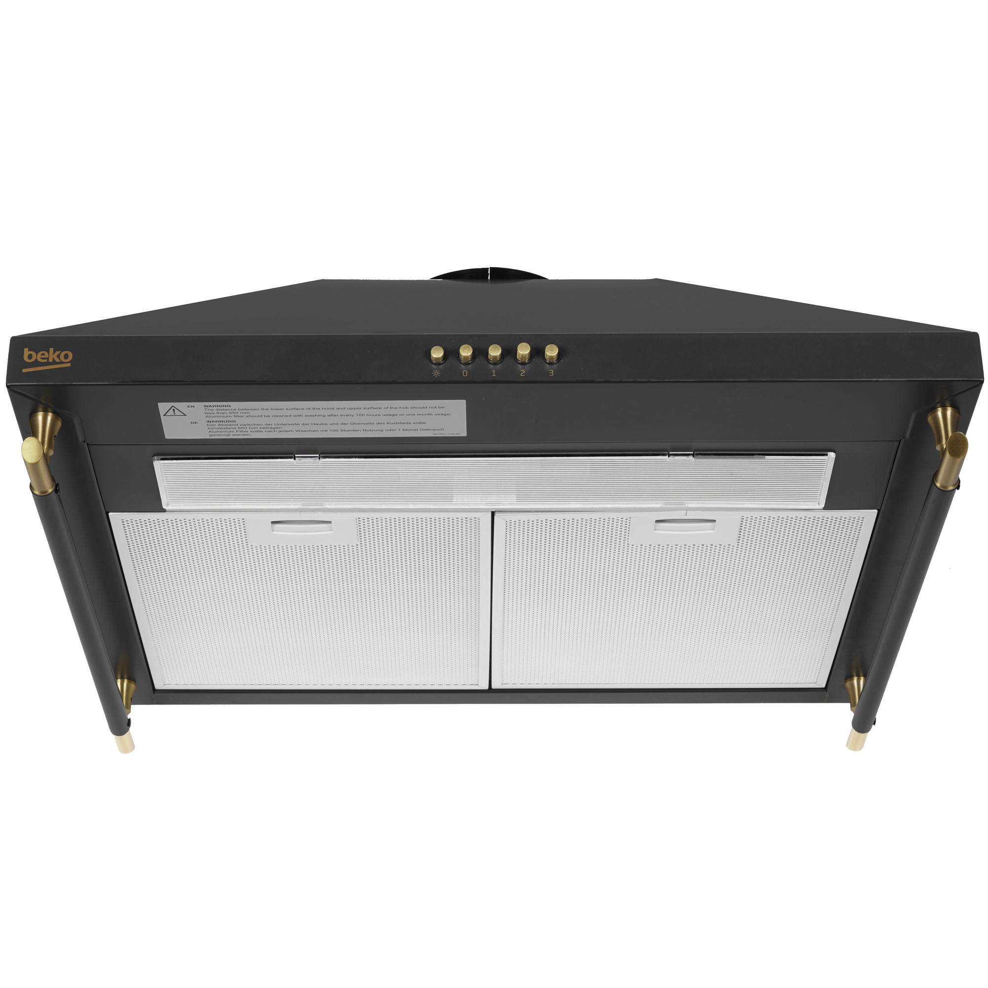 8169324 Вытяжка каминная Beko CWB6410AR черный/золотистый STDN-0070042 - Вид №1