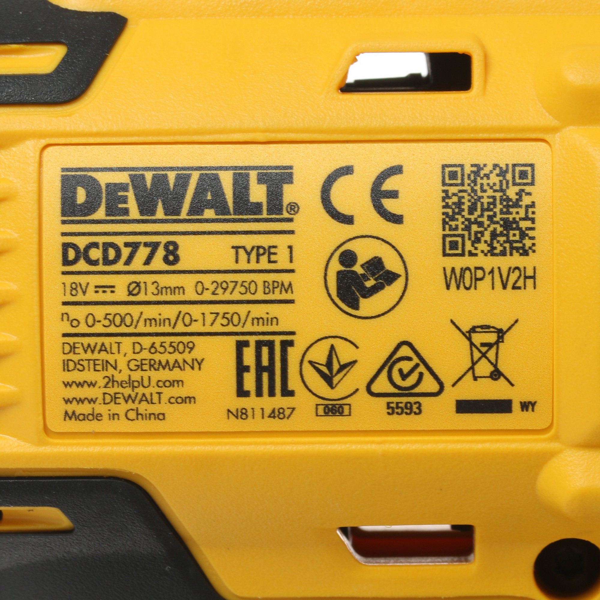 Дрель-шуруповерт DeWalt DCD778D2T-QW XR FLEXVOLТ 18/54V 5437877 STDN-0029840 - Вид №2