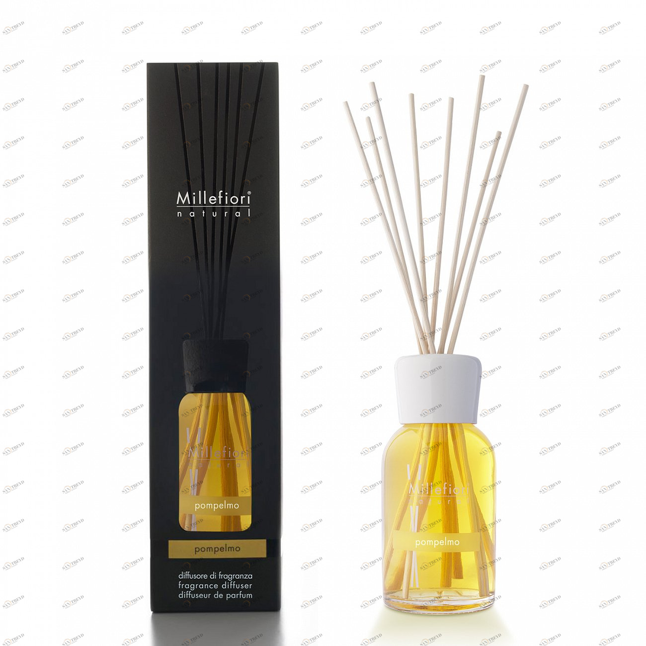 Диффузор с палочками 100мл "Грейпфрут" Pompelmo MILLEFIORI MILANO ГРЕЙПФРУТ 267361 Желтый 