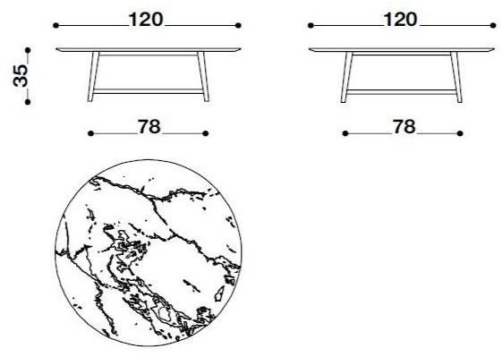 Désirée divani Круглый журнальный столик из мдф sun-id-1408266 - Вид №3