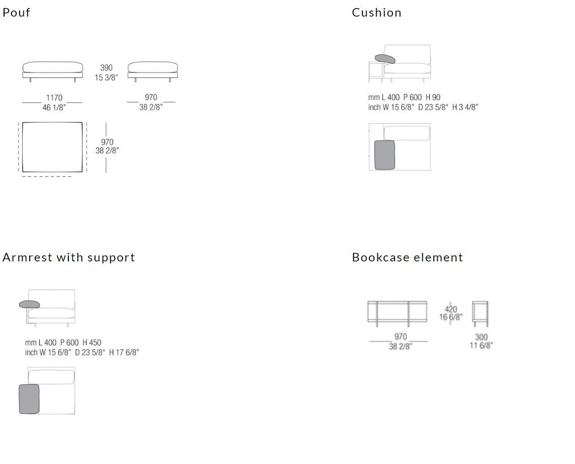 MisuraEmme Модульный угловой диван из ткани Misuraemme sun-id-1394480 - Вид №19