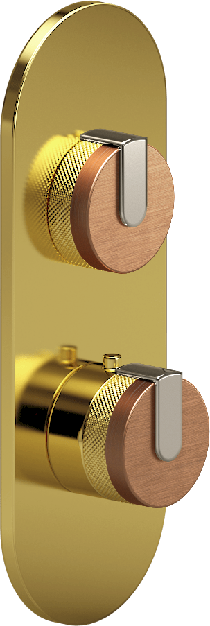 E-8026-R1BRGE0-L1PN-AU-T Планка M-Series с 2 ручками - Внешняя часть GRAFF MOD+