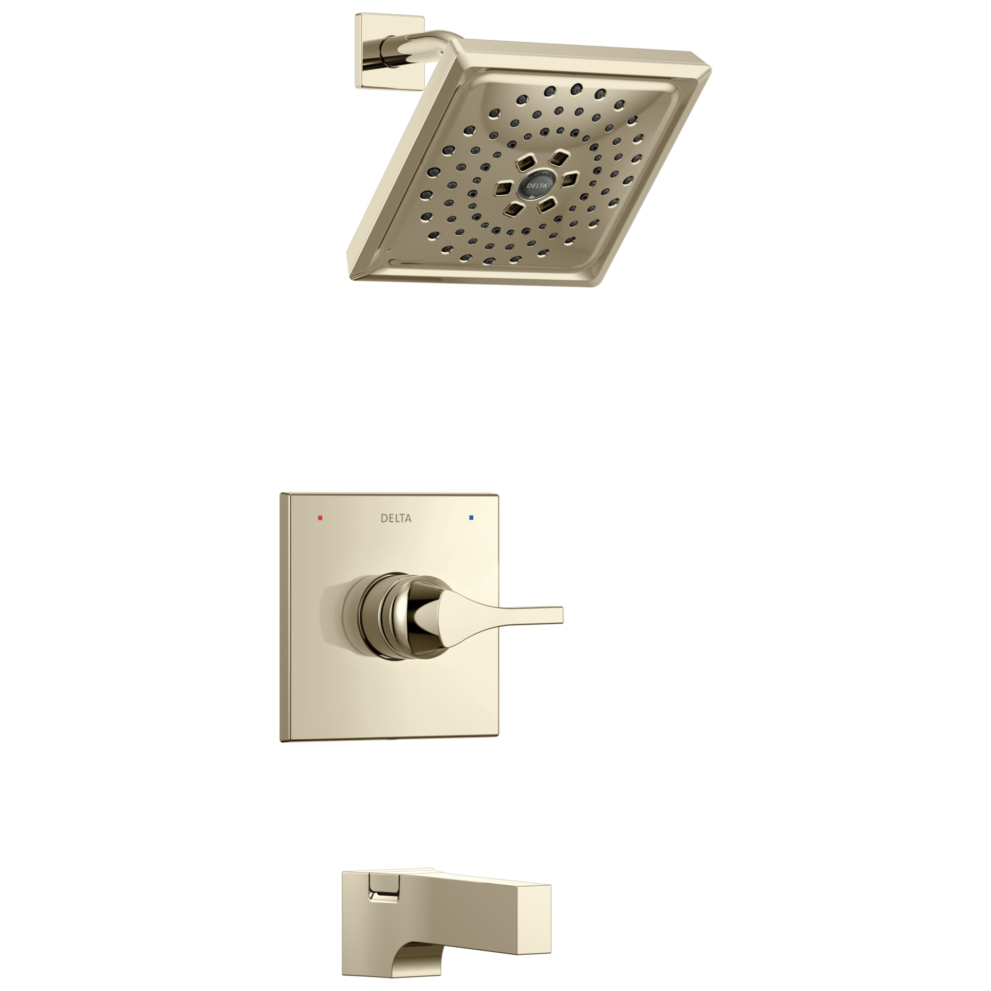 T14474-PN Monitor® 14 Series H2Okinetic® для ванны и душа Delta Faucet Zura Полированный никель 