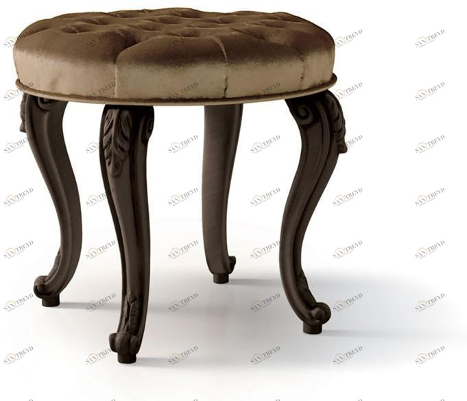 Carpanese Home Низкий бархатный стул capitonné Heritage 6288